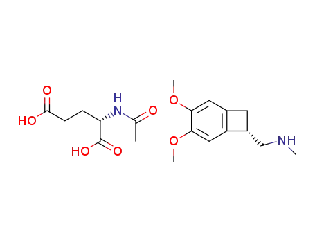 (1S)-4,5-dimethoxy-1-[(methylamino)methyl]benzocyclobutane N-acetyl-L-glutamic acid