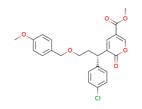 methyl (S)-3-(1-(4-chlorophenyl)-3-((4-methoxybenzyl)oxy)propyl)-2-oxo-2H-pyran-5-carboxylate
