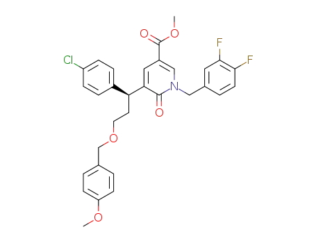 methyl (S)-5-(1-(4-chlorophenyl)-3-((4-methoxybenzyl)oxy)propyl)-1-(3,4-difluorobenzyl)-6-oxo-1,6-dihydropyridine-3-carboxylate