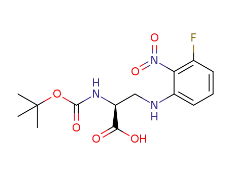 (S)-2-((tert-butoxycarbonyl)amino)-3-((3-fluoro-2-nitrophenyl)amino)propanoic acid