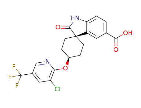 (1r,4r)-4-((3-chloro-5-(trifluoromethyl)pyridin-2-yl)oxy)-2'-oxo-1',2'-dihydrospiro[cyclohexane-1,3'-indole]-5'-carboxylic acid