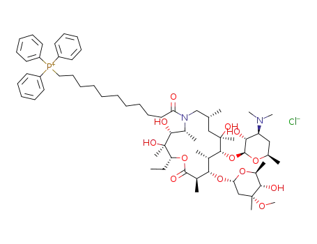 {11-[(2R,3S,4R,5R,8R,10R,11R,12S,13S,14R)-11-{[(2S,3R,4S,6R)-4-(dimethylamino)-3-hydroxy-6-methyloxan-2-yl]oxy}-2-ethyl-3,4,10-trihydroxy-13-{[(2R,4R,5S,6S)-5-hydroxy-4-methoxy-4,6-dimethyloxan-2-yl]oxy}-3,5,8,10,12,14-hexamethyl-15-oxo-1-oxa-6-azacyclopentadecan-6-yl]-11-oxoundecyl}triphenylphosphonium chloride