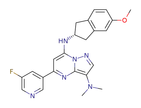 5-(5-fluoro-3-pyridyl)-N7-[(2R)-5-methoxyindan-2-yl]-N3,N3-dimethylpyrazolo[1,5-a]pyrimidine-3,7-diamine