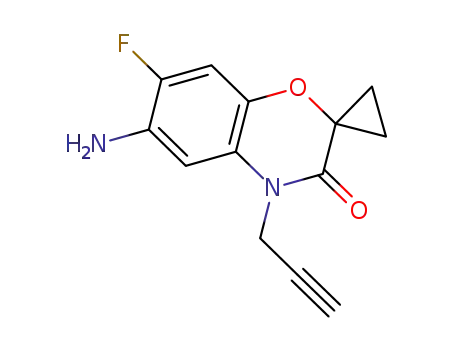 6-amino-7-fluoro-4-(prop-2-yn-1-yl)spiro[benzo[b][1,4]oxazine-2,1'-cyclopropan]-3(4H)-one