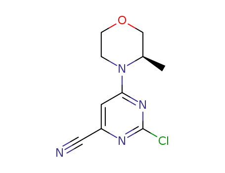 2-chloro-6-[(3R)-3-methylmorpholin-4-yl]pyrimidine-4-carbonitrile
