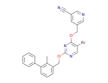 5-(((5-bromo-2-((2-methyl-[1,1'-biphenyl]-3-yl)methoxy)pyrimidin-4-yl)oxy)methyl)nicotinonitrile