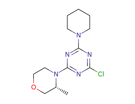 2-chloro-4-[(3R)-3-methylmorpholin-4-yl]-6-(piperidin-1-yl)-1,3,5-triazine