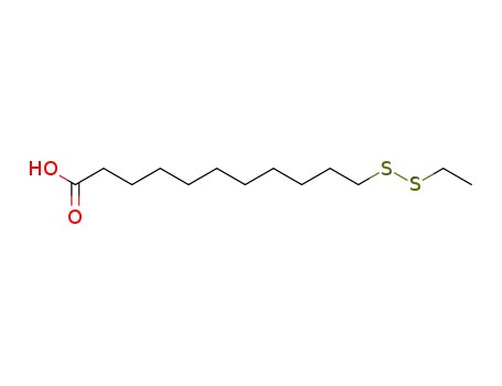 Molecular Structure of 87050-15-5 (Undecanoic acid, 11-(ethyldithio)-)