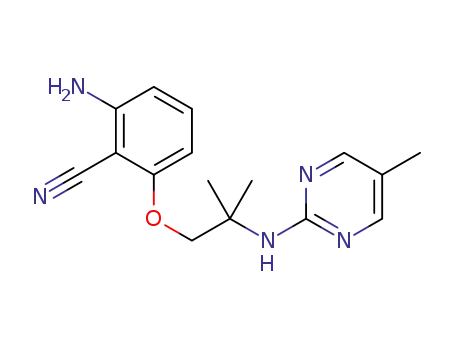 2-amino-6-(2-methyl-2-((5-methylpyrimidin-2-yl)amino)propoxy)benzonitrile
