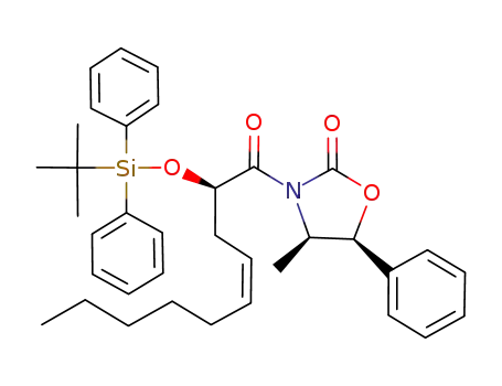 (4R,5S)-3-[(Z)-(R)-2-(tert-Butyl-diphenyl-silanyloxy)-dec-4-enoyl]-4-methyl-5-phenyl-oxazolidin-2-one