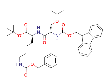 tert-butyl-N2-(N-(((9H-fluoren-9-yl)methoxy)carbonyl)-O-(tert-butyl)-L-seryl)-N6-((benzyloxy)carbonyl)-L-lysinate