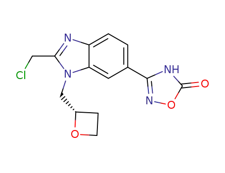 (S)-3-(2-(chloromethyl)-1-(oxetan-2-ylmethyl)-1H-benzo[d]imidazol-6-yl)-1,2,4-oxadiazol-5(4H)-one