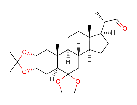 (20S)-6,6-ethylenedioxy-2α,3α-isopropylidenedioxy-5α-pregnane-20-carbaldehyde