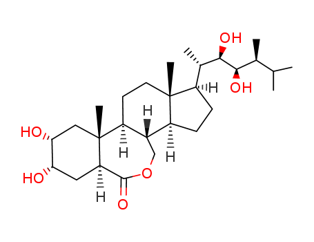 72962-43-7,Brassinolide,B-Homo-7-oxaergostan-6-one,2,3,22,23-tetrahydroxy-, (2a,3a,5a,22R,23R,24S)-;6H-Benz[c]indeno[5,4-e]oxepin-6-one,1-(2,3-dihydroxy-1,4,5-trimethylhexyl)hexadecahydro-8,9-dihydroxy-10a,12a-dimethyl-,[1R-[1a(1S*,2R*,3R*,4S*),3ab,3ba,6ab,8b,9b,10aa,10bb,12aa]]-;Brassinolide (BR);Brassinolide;