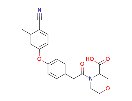 4-(2-(4-(4-cyano-3-methylphenoxy)phenyl)acetyl)morpholine-3-carboxylic acid