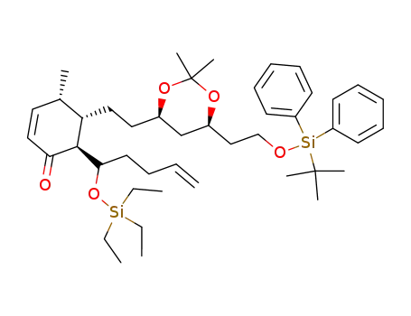 (4S,5S,6S)-5-(2-{(4R,6S)-6-[2-(tert-Butyl-diphenyl-silanyloxy)-ethyl]-2,2-dimethyl-[1,3]dioxan-4-yl}-ethyl)-4-methyl-6-(1-triethylsilanyloxy-pent-4-enyl)-cyclohex-2-enone