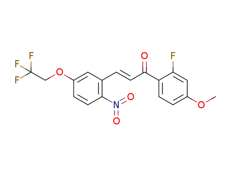 (E)-1-(2-fluoro-4-methoxyphenyl)-3-(2-nitro-5-(2,2,2-trifluoroethoxy)phenyl)prop-2-en-1-one