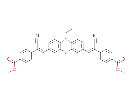 dimethyl 4,4′-((1Z,1′Z)-(10-ethyl-10H-phenothiazine-3,7-diyl)bis1-cyanoethene-2,1-diyl)dibenzoate