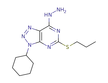 3-cyclohexyl-7-hydrazinyl-5-(propylthio)-3H-[1,2,3]triazolo[4,5-d]pyrimidine