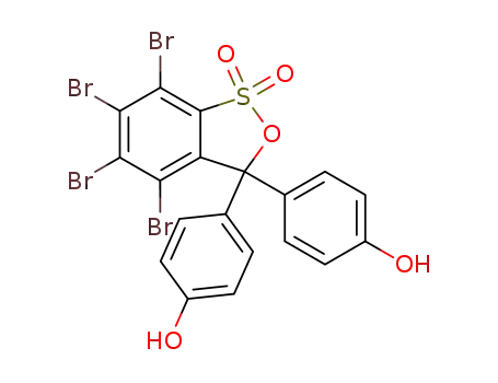 Molecular Structure of 77172-72-6 (3,4,5,6-Tetrabromophenolsulfonephthalein)