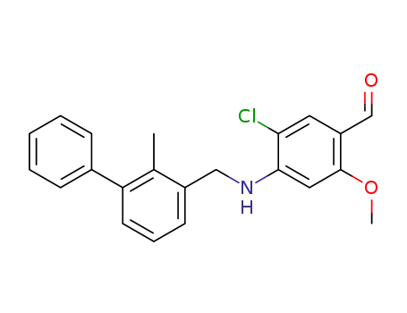 5-chloro-2-methoxy-4-(((2-methyl-[1,1′-biphenyl]-3-yl)methyl)amino)benzaldehyde
