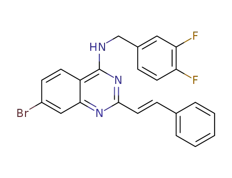 (E)-7-bromo-N-(3,4-difluorobenzyl)-2-styryl-4-aminoquinazoline