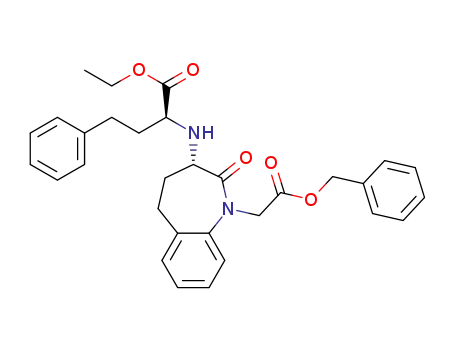 ethyl (S)-2-(((S)-1-(2-(benzyloxy)-2-oxoethyl)-2-oxo-2,3,4,5-tetrahydro-1H-benzo[b]azepin-3- yl)amino)-4-phenylbutanoate