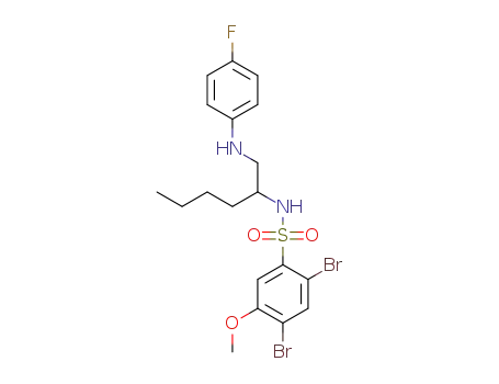2,4-dibromo-N-(1-((4-fluorophenyl)amino)hexan-2-yl)-5-methoxybenzenesulfonamide