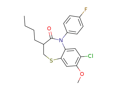 3-butyl-7-chloro-5-(4-fluorophenyl)-8-methoxy-2,3-dihydro-1,5-benzothiazepin-4(5H)-one