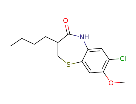 3-butyl-7-chloro-8-methoxy-2,3-dihydro-1,5-benzothiazepin-4(5H)-one