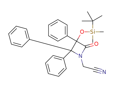 2-(3-((tert-butyldimethylsilyl)oxy)-4-oxo-2,2,3-triphenylazetidin-1-yl)acetonitrile