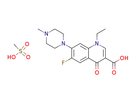 Molecular Structure of 70458-95-6 (Pefloxacin mesylate)