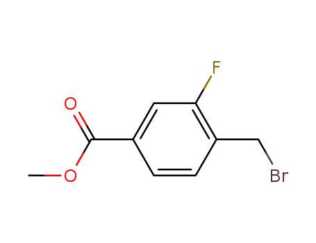 Molecular Structure of 128577-47-9 (4-BROMOMETHYL-3-FLUOROBENZOIC ACID METHYL ESTER)