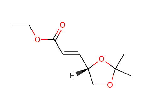 Molecular Structure of 64520-58-7 (ETHYL (S)-(+)-3-(2,2-DIMETHYL-1,3-DIOXOLAN-4-YL)-2-PROPENOATE)