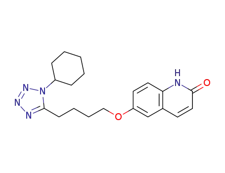 Molecular Structure of 73963-62-9 (6-[4-(1-CYCLOHEXYL-1H-TETRAZOL-5-YL) BUTOXY]-2(1H)-QUINOLINONE)