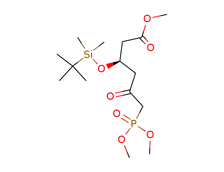 (R)-6-(Dimethoxyphosphinyl)-3-[[(1,1-dimethylethyl)dimethylsilyl]oxy]-5-oxohexanoic acid, methylester