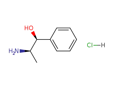 Molecular Structure of 40626-29-7 (D-(+)-Norephedrine hydrochloride)