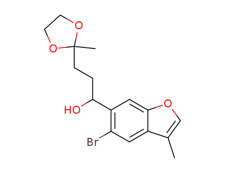 1-(5-Bromo-3-methyl-benzofuran-6-yl)-3-(2-methyl-[1,3]dioxolan-2-yl)-propan-1-ol