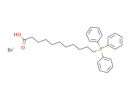 Molecular Structure of 7530-96-3 (Phosphonium, (10-carboxydecyl)triphenyl-, bromide)