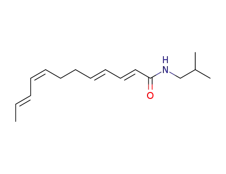 Molecular Structure of 75917-90-7 (DODECA-2E,4E,8Z,10E-TETRAENIC ACID ISOBUTYLAMIDE)