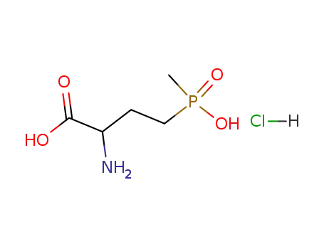Molecular Structure of 59542-49-3 (Butanoic acid, 2-amino-4-(hydroxymethylphosphinyl)-, hydrochloride)