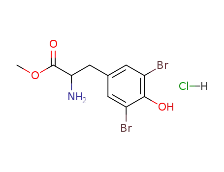 Molecular Structure of 61039-29-0 (L-Tyrosine, 3,5-dibroMo-, Methyl ester, hydrochloride (1:1))