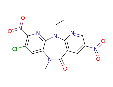 8-Chloro-5-ethyl-10-methyl-2,7-dinitro-5,10-dihydro-4,5,6,10-tetraaza-dibenzo[a,d]cyclohepten-11-one