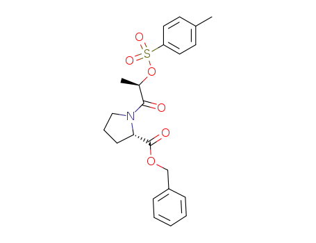 L-Proline, 1-[2-[[(4-methylphenyl)sulfonyl]oxy]-1-oxopropyl]-,
phenylmethyl ester, (R)-