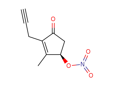 2-Cyclopenten-1-one, 3-methyl-4-(nitrooxy)-2-(2-propynyl)-, (R)-