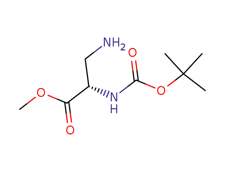Molecular Structure of 61040-20-8 (3-Amino-N-Boc-L-alanine methyl ester)