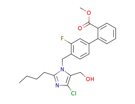 methyl 3'-fluoro-4'-<<2-butyl-4-chloro-5-(hydroxymethyl)-1H-imidazol-1-yl>methyl>biphenyl-2-carboxylate