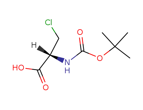 Molecular Structure of 71404-98-3 (BOC-BETA-CHLORO-ALA-OH)