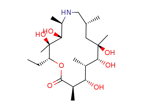 Molecular Structure of 111247-95-1 (1-Oxa-6-azacyclopentadecan-15-one,
2-ethyl-3,4,10,11,13-pentahydroxy-3,5,8,10,12,14-hexamethyl-,
(2R,3S,4R,5R,8R,10R,11R,12S,13S,14R)-)