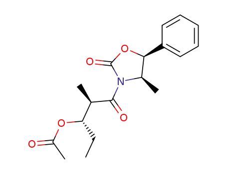 Acetic acid (1S,2R)-1-ethyl-2-methyl-3-((4R,5S)-4-methyl-2-oxo-5-phenyl-oxazolidin-3-yl)-3-oxo-propyl ester